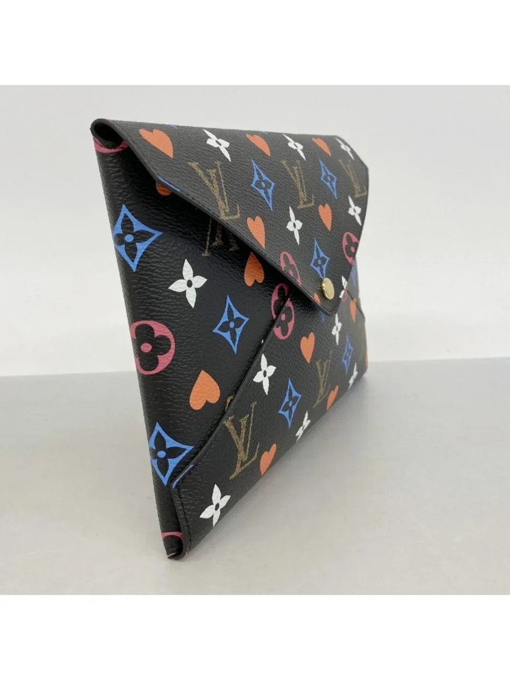 Louis Vuitton Pouch Monogram Game on Pochette Kirigami Black White